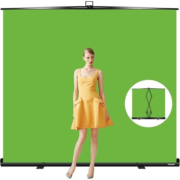 FUDESY Large Collapsible Green Screen with Auto-Locking Frame
