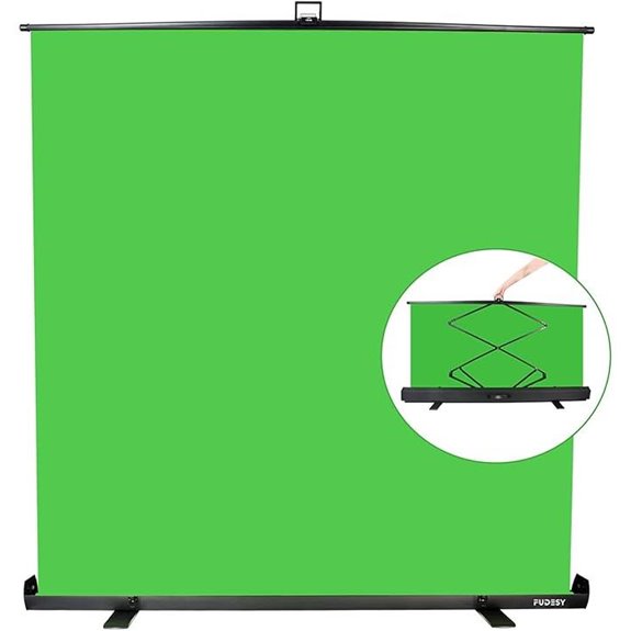 FUDESY Large Green Screen with Auto-Locking Frame