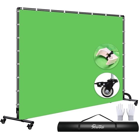 7x10ft Green Screen Backdrop with Stand
