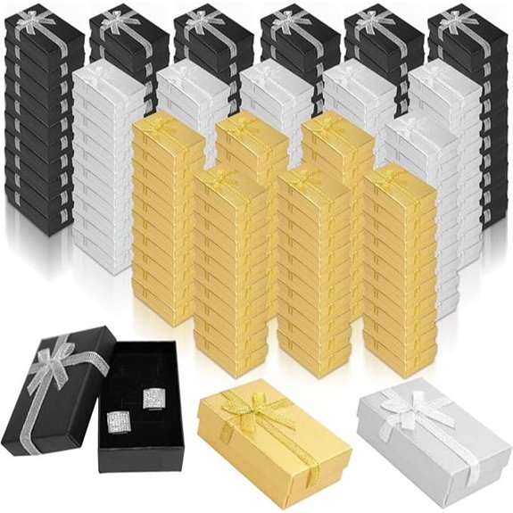 180 Pcs Jewelry Gift Boxes with Bows and Lids