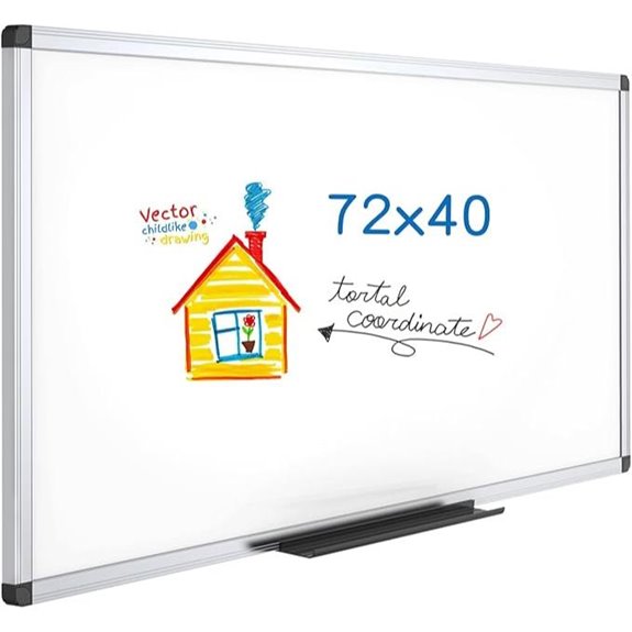 VIZ-PRO 72x40 Inch Magnetic Dry Erase Whiteboard