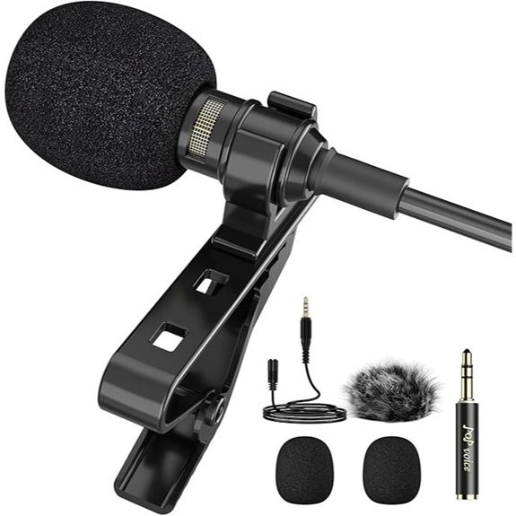 PoP Voice Lavalier Microphone for Smartphone and Camera