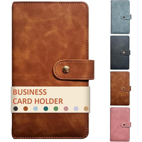 Leather Business Card Holder with 240 Slots