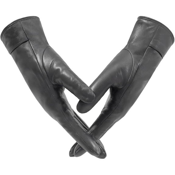 AMVELOP Womens Leather Gloves with Cashmere Lining
