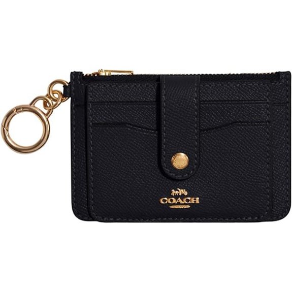 leather coach card case
