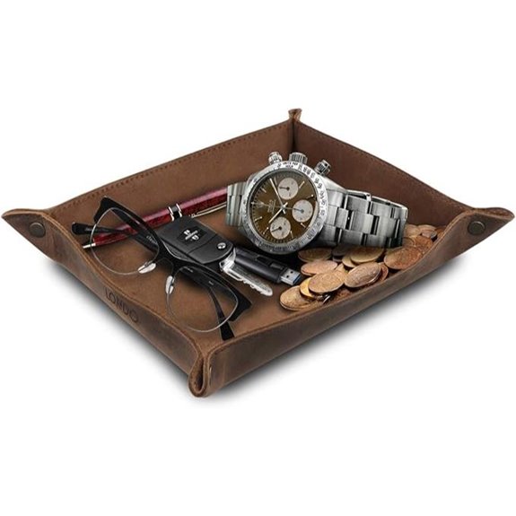 Londo Genuine Leather Tray Organizer for Desk Storage