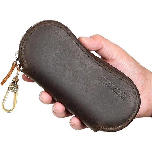Polare Leather Glasses Case with YKK Zipper