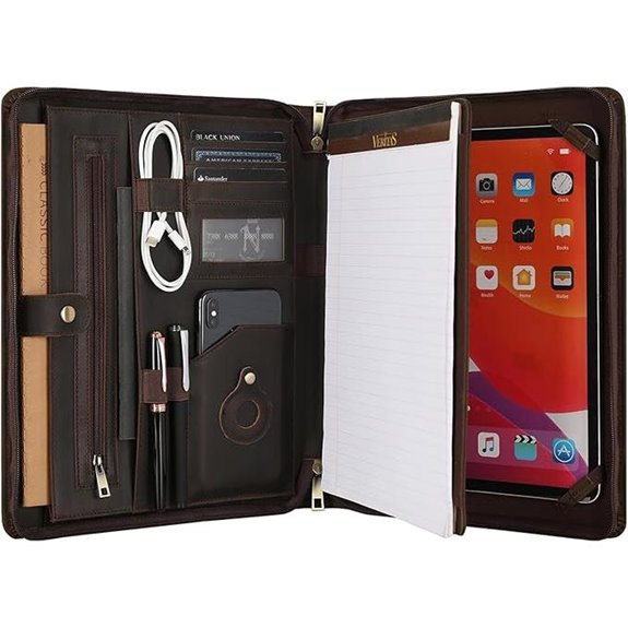 Leather iPad Pro/Air Portfolio with Notepad Holder