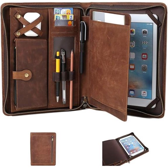 Leather iPad Pro 11 Smart Folio Case with Pencil Holder