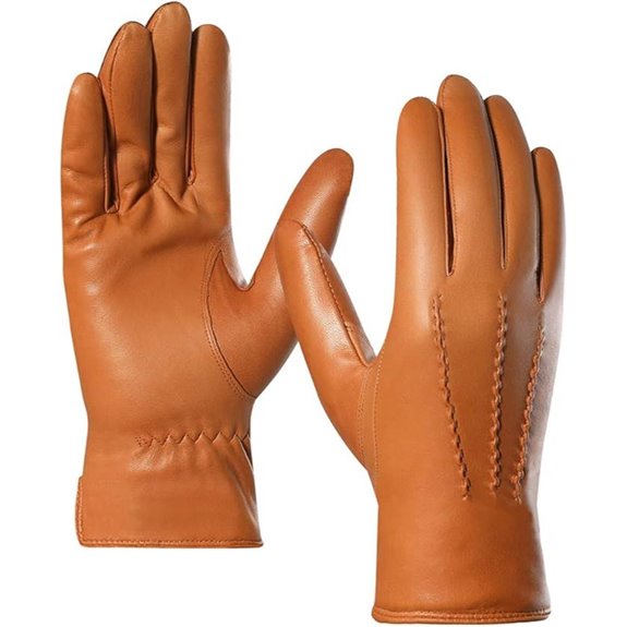 Harssidanzar Leather Men’s Winter Driving Gloves