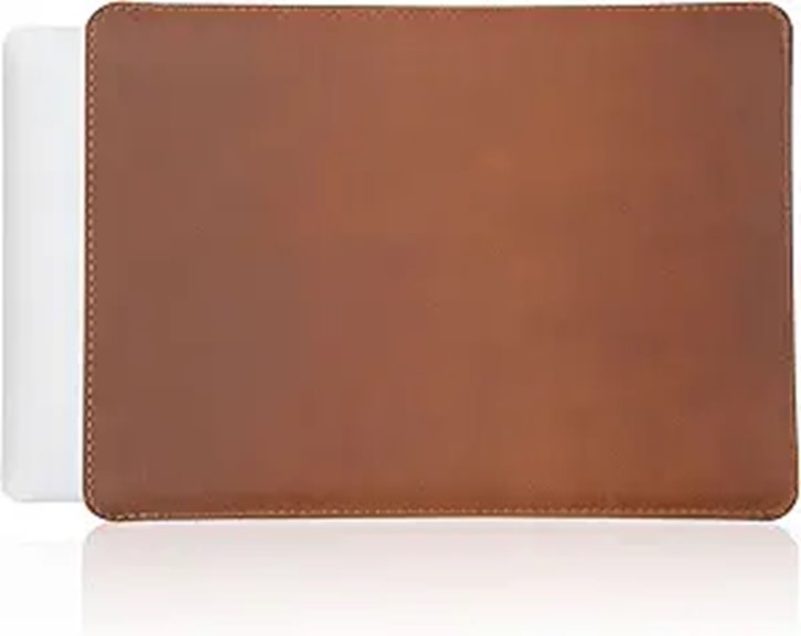 MacBook Air M2 Leather Sleeve with Wool Lining