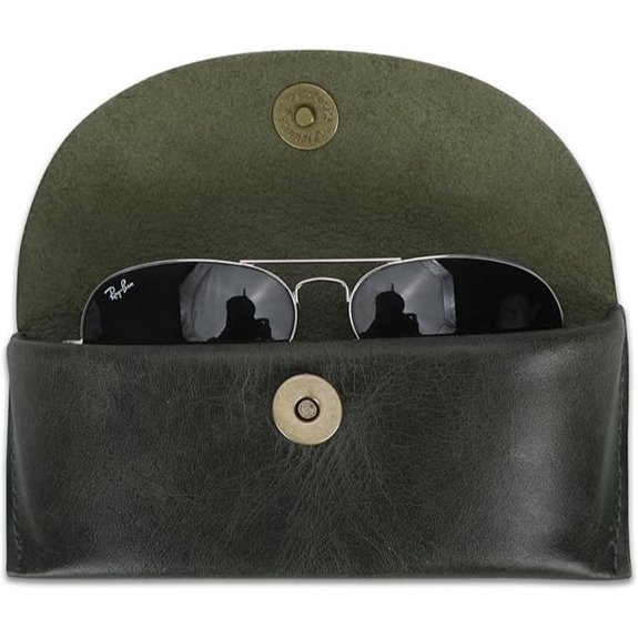 Genuine Leather Sunglasses Eyeglass Case for Men & Women