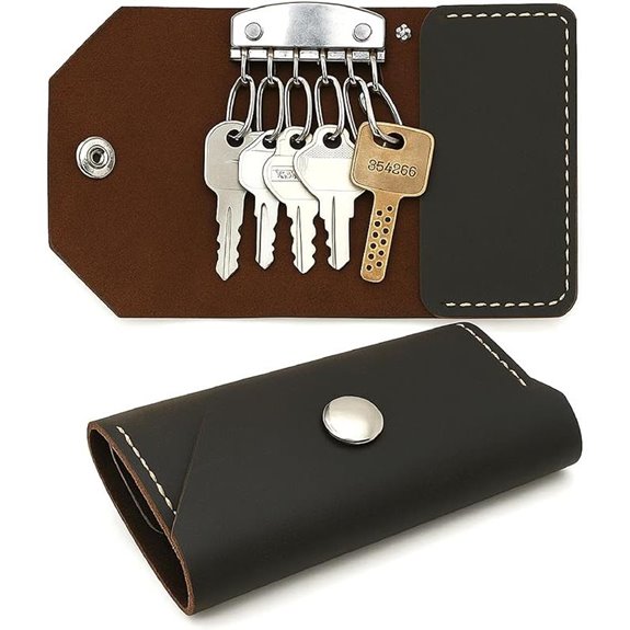 Leather Keychain Wallet & Organizer for Men & Women