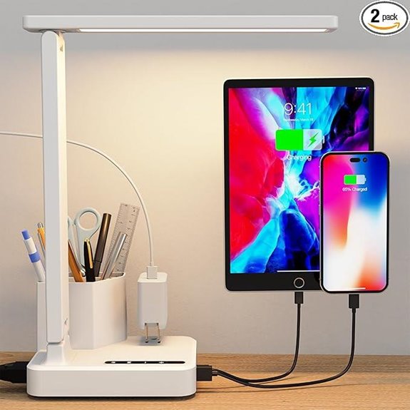 COZOO LED Desk Lamp with USB Ports & Outlets