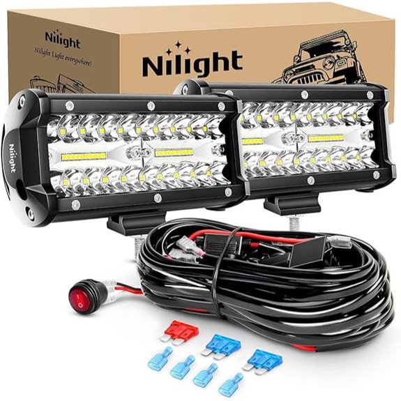 Nilight ZH303 6.5-Inch LED Work Light Wiring Harness