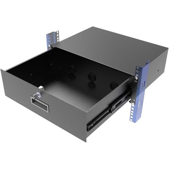 3U Lockable 19-Inch Server Rack Cabinet Drawer