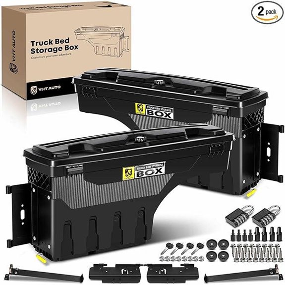 YHTAUTO 2-Pack Lockable Truck Bed Toolbox for Ford F-150