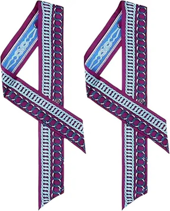 Mulberry Silk Hair Ribbons for Women 2-Pack