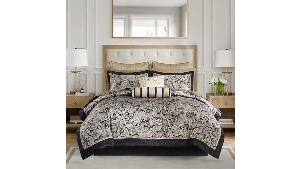 luxury bedding with pillows