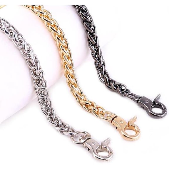 Swpeet 3Pcs Luxury Chain Strap Replacement Set