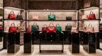 luxury handbag display stands