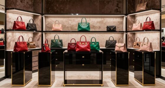luxury handbag display stands