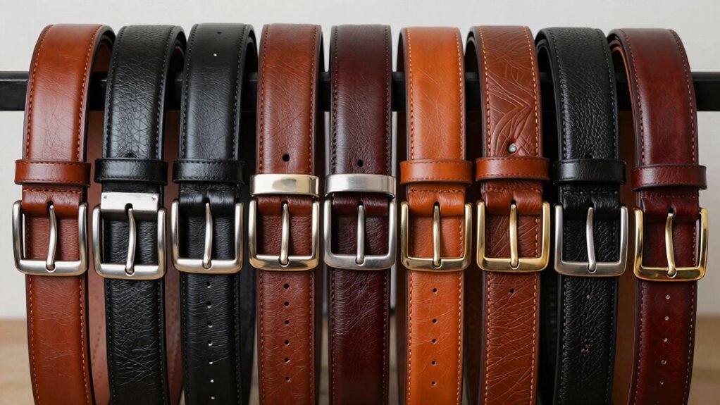 luxury leather belt selection