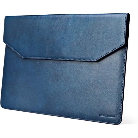 luxury leather laptop sleeve