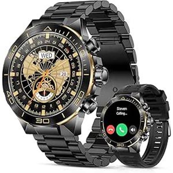 Luxury Men’s Smartwatch with Heart Rate & Blood Oxygen