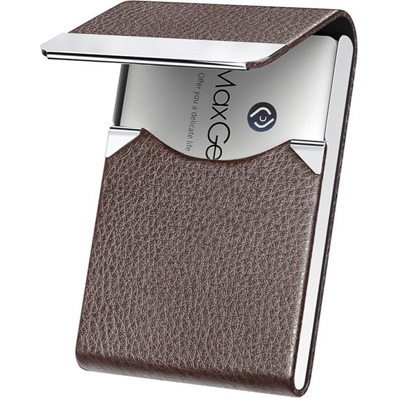 MaxGear RFID Business Card Holder with Magnetic Closure
