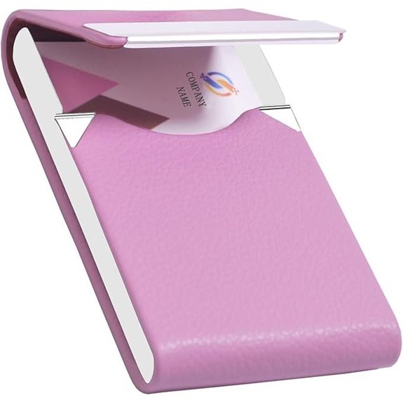 Slim Business Card Holder with Magnetic Closure