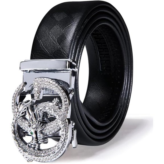 Dubulle Men's Leather Belt with Automatic Buckle