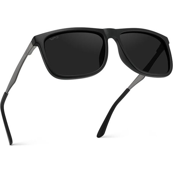 WMP Eyewear - Men's Polarized Flat Top Square Sunglasses