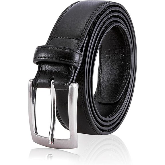 MILORDE Men's Genuine Leather Dress Belt