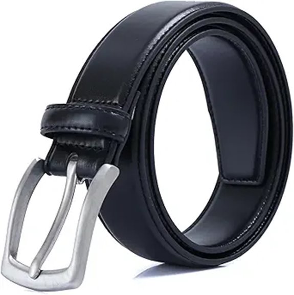 DOSHI Men's Vegan Leather Dress Belt Professional 2 Brushed