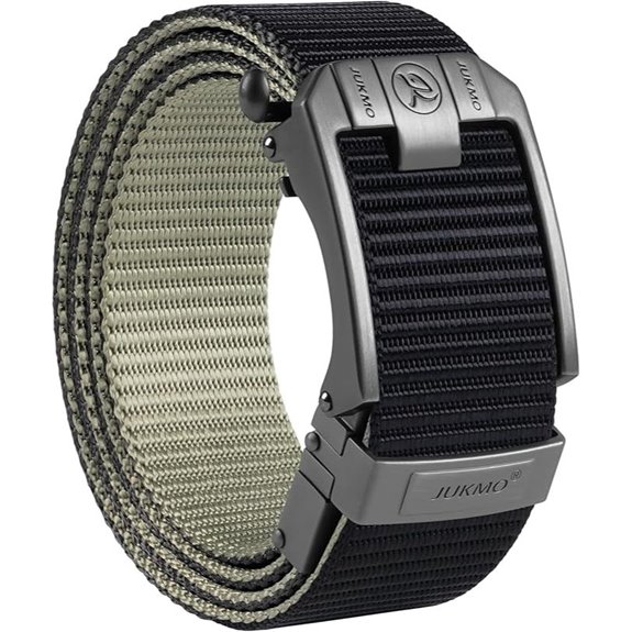 JUKMO Men's Reversible Adjustable Web Belt