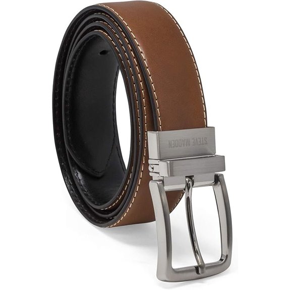 Steve Madden mens Reversible Men's Dress Casual Every Day Leather Belt