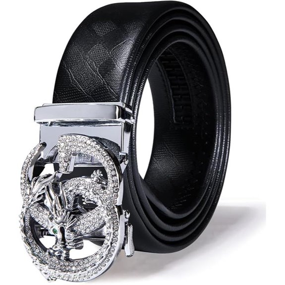Dubulle Men's Leather Belt with Automatic Buckle