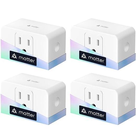 Meross Matter Smart Plug 4-Pack with Energy Monitoring