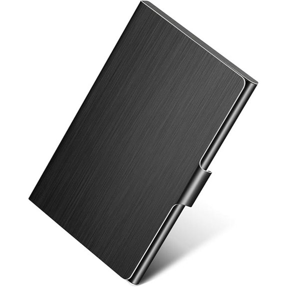 MaxGear Metal Business Card Holder with Buckle Closure