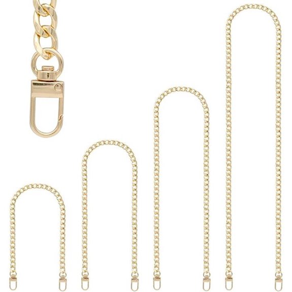 4-Piece Metal Chain Set for DIY Purse and Handbags
