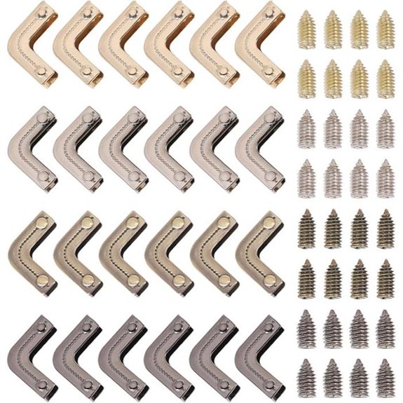 CHGCRAFT 24-Piece Metal Handbag Corner Protectors