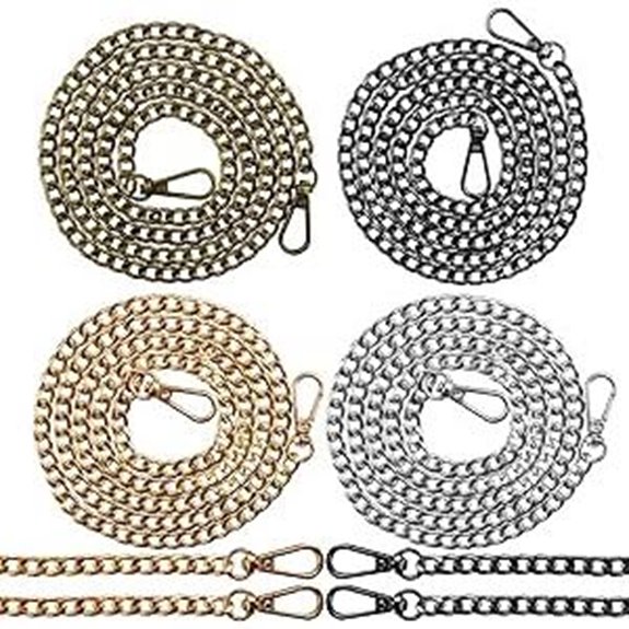 6-Pack Metal Purse Chain Replacements for Bags