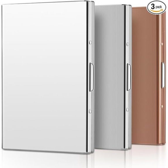 Thenshop 3-Pack Metal RFID Blocking Credit Card Holders