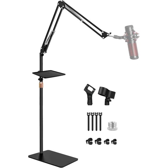 BILIONE Microphone Stand with Boom Arm and Accessories
