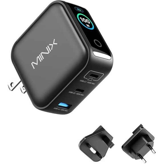 MINIX 100W USB-C GaN Charger with Display
