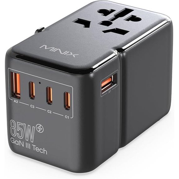 MINIX 85W GaN Travel Adapter with USB Ports