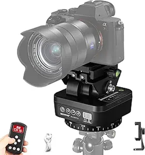 Soonpho M4 Motorized 360° Pan Tilt Tripod Head