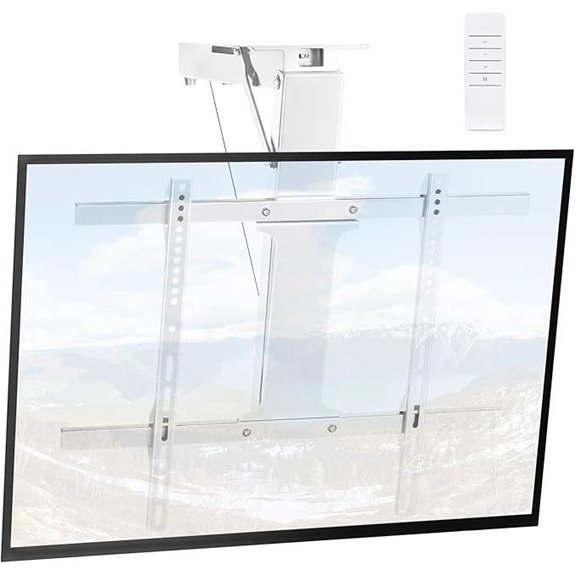 Motorized Ceiling TV Mount with Remote (32-70 Inch)