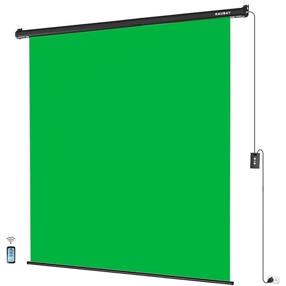 RAUBAY Motorized Green Screen for Video Production